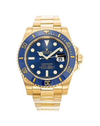 Rolex Submariner Blue Dial Gold 116618LB Mens 40MM