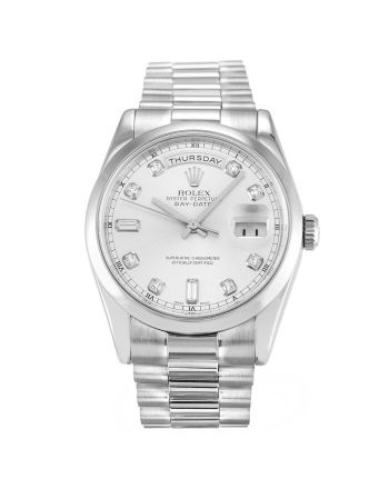 Rolex Day-Date Silver 118209 Mens 36MM