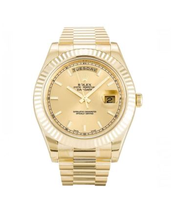 Rolex Day-Date II Champagne Dial 218238 Mens 41MM