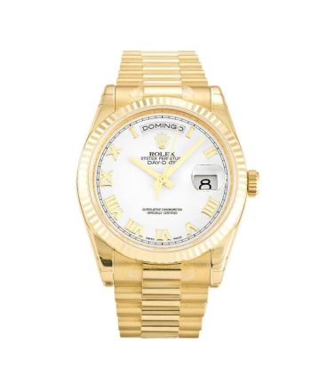 Rolex Day-Date White Dial 118238 Men 36MM