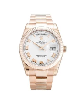 Rolex Day-Date White Dial 118235 Mens 36MM