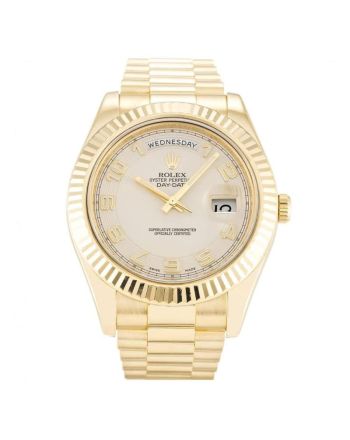 Rolex Day-Date II Ivory Dial 218238 Mens 41MM