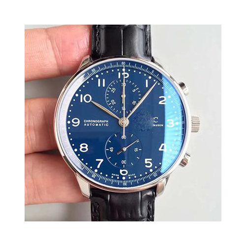 PORTUGIESER CHRONOGRAPH EDITION 150 YEARS IW371601 YL FACTORY BLUE DIAL
